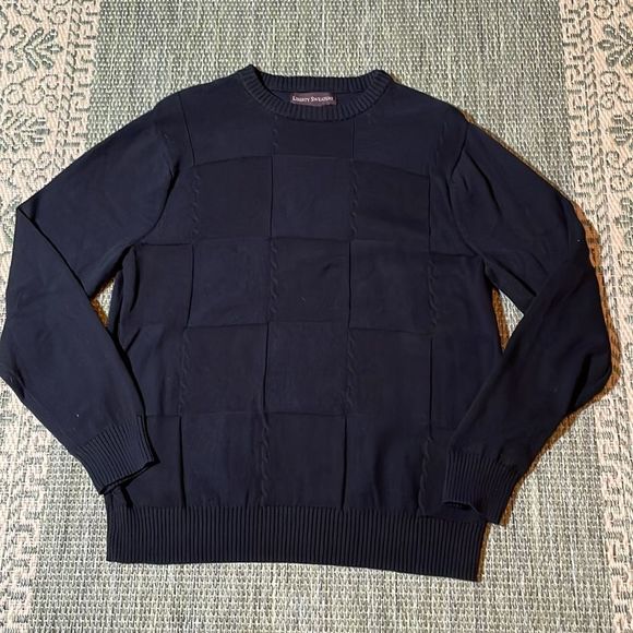 Liberty Sweaters Sweaters - Liberty Sweaters Black Crew Neck 100% Cotton Sweater Size M